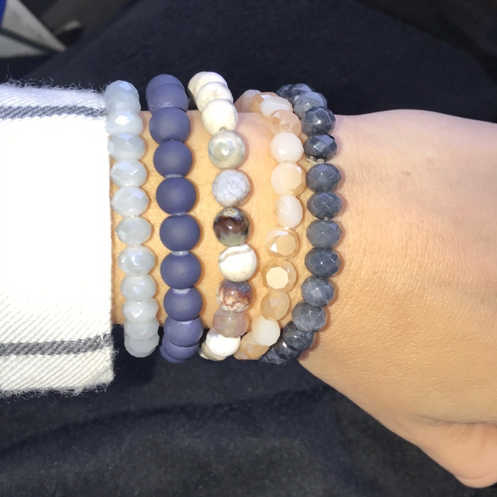 Handmade BoHo stack bracelets - Picture 2 of 8